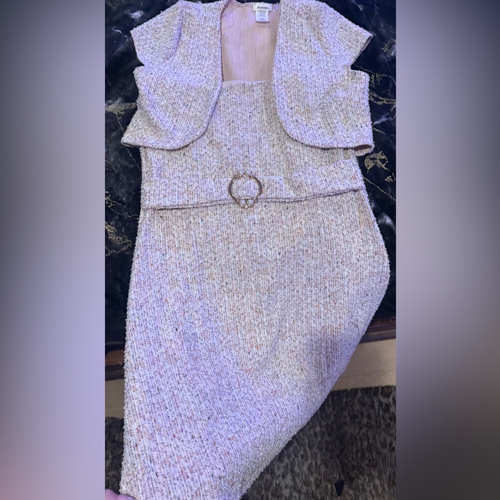 Elegant Tweed Dress with Bolero